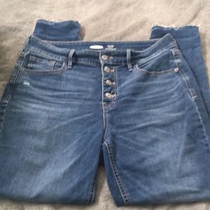 Slightly distressed jeans